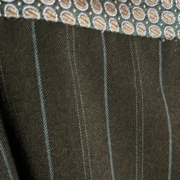 RARE Vintage Y2K Express DesignStudio black w/ blue pinstripe &embroidered waist - Picture 5 of 9